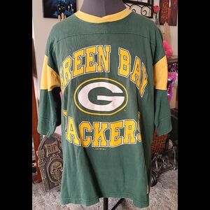 💚💛 Vintage 96/97 Green Bay Packers The Edge Tee T-shirt Mens Large NFL Cotton